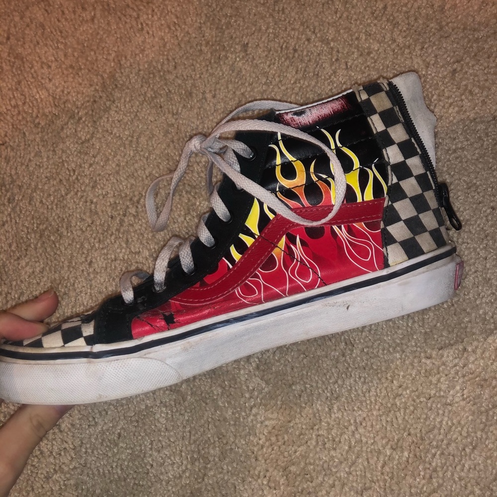 Flame Checkered Vans